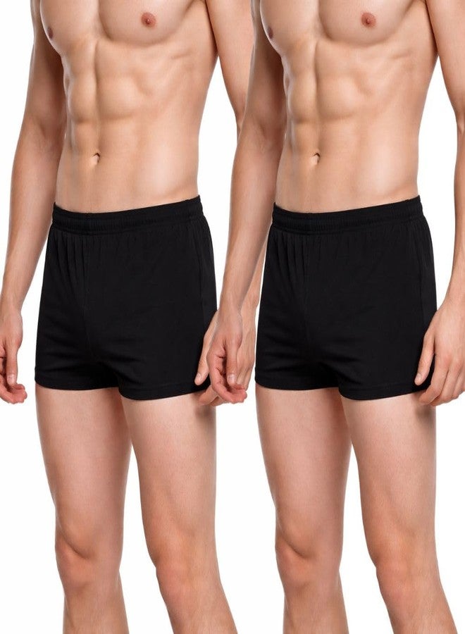 Wemyc Adult Male Incontinence Underwear - Trunk Style - Bladder Control Briefs Washable and Reusable Urinary Brief for Men Cotton with Front Absorption Area - Pack of 2 (L) Black - Image 1