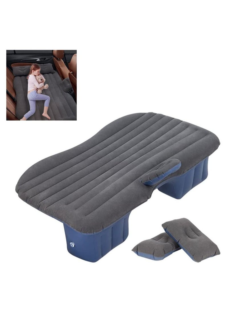 Generic Inflatable Back Seat car Air Mattress Travel Air Bed Cushion with Auto Pump and Two Pillows, Portable Camping Vacation Rest Sleeping Pad Fits Universal SUV Truck Minivan Separable Extended  - Image 1