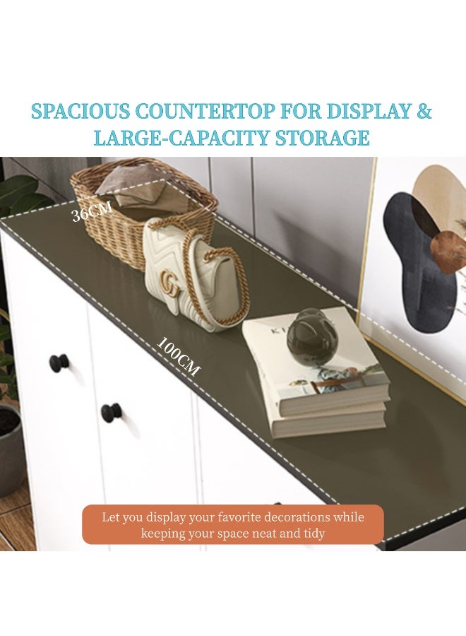 GoldenLike  خزانة مطبخ، خزانة بوفيه، خزانة قهوة بأربعة أدراج وخزانة ذات بابين، خزانة جانبية خشبية، خزائن مدخل للحمام والمطبخ وغرفة المعيشة - Image 3