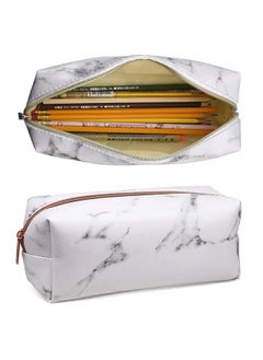 Depend Marble Pencil Case Big Capacity Pencil Bag Portable Office Stationery Makeup Bag School Supplies Suitable for Middle High School  - Image 1