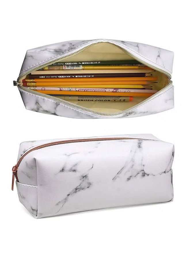 Depend Marble Pencil Case Big Capacity Pencil Bag Portable Office Stationery Makeup Bag School Supplies Suitable for Middle High School  - Image 1