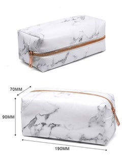 Depend Marble Pencil Case Big Capacity Pencil Bag Portable Office Stationery Makeup Bag School Supplies Suitable for Middle High School  - Image 2