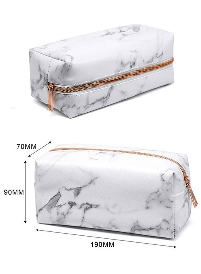 Depend Marble Pencil Case Big Capacity Pencil Bag Portable Office Stationery Makeup Bag School Supplies Suitable for Middle High School  - Image 2
