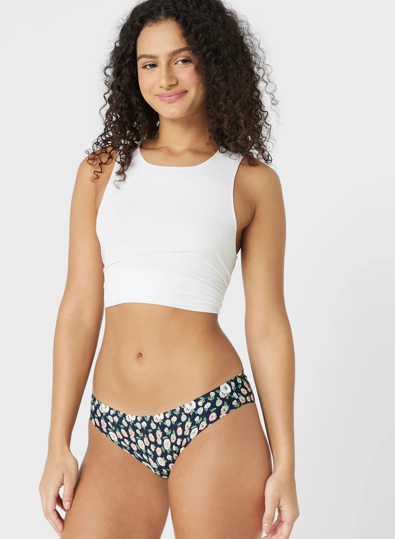 Ginger Floral Print Bikini Brief