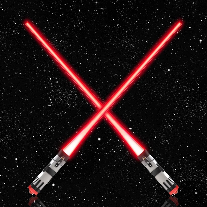 ChopSabers Lightsaber Chopsticks Light Up - LED Glowing Light Saber Chop Sticks - Reusable Sushi Lightup Sabers Chopstick Set Of 1 Pair - Red - Image 1