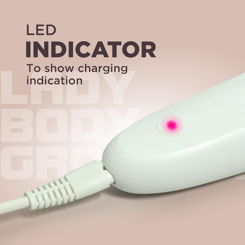 Havells إزالة الشعر FD5051، لإزالة الشعر للنساء، رطب وجاف، لاسلكي، قابل لإعادة الشحن (أبيض) - Image 4