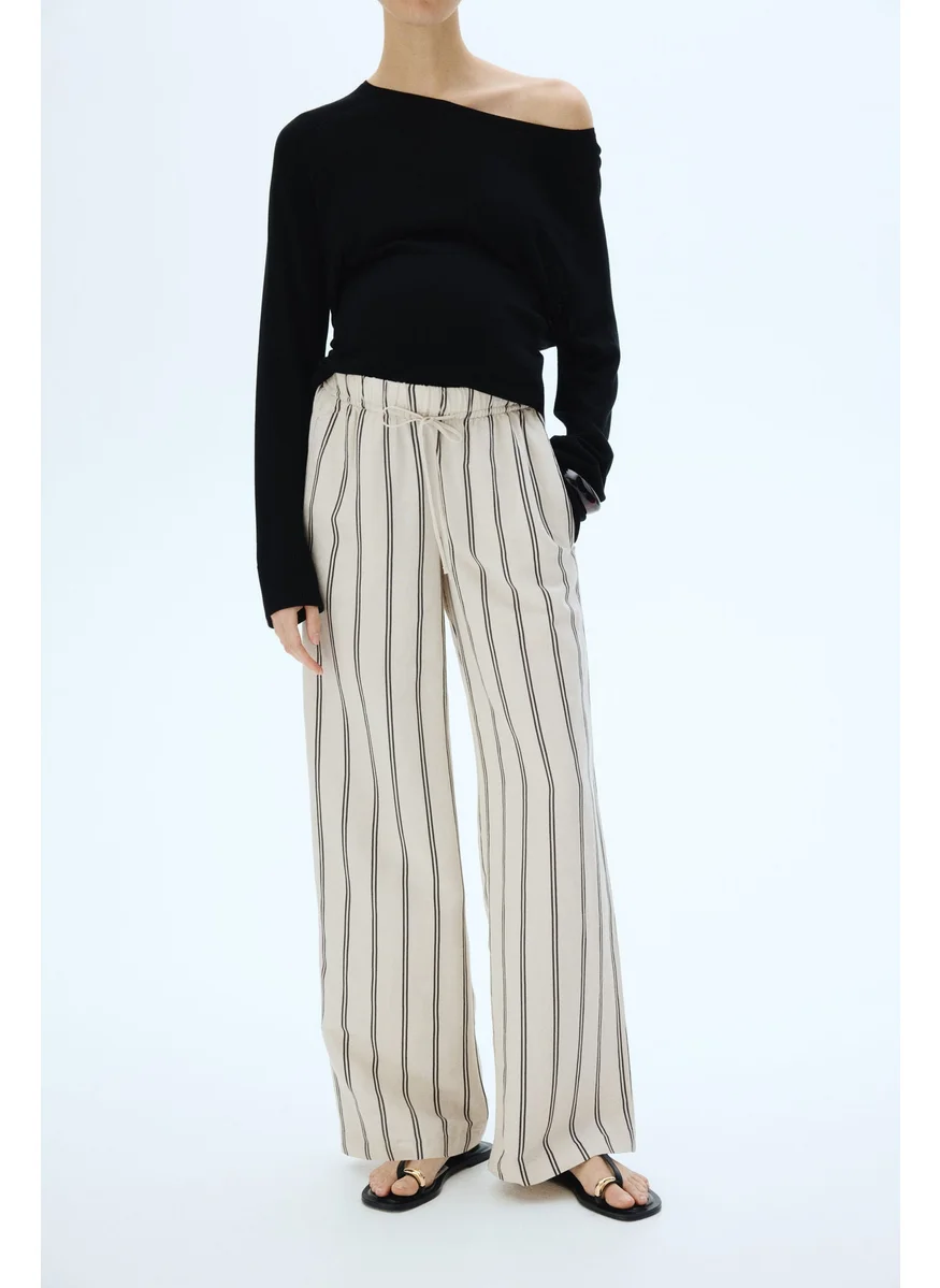 H&M Mama Before & After Linen-Blend Trousers