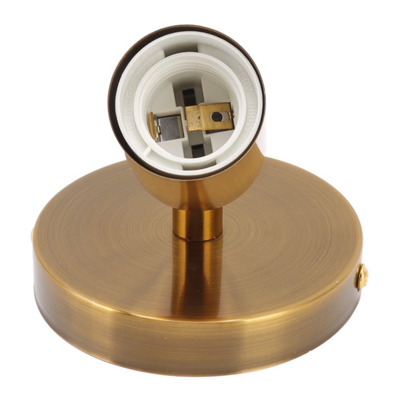E27 E26 Wall Lamp Base 180 Degrees Up and Down Adjustable Iron Decoration Bulb Socket for Bedroom Living Room Gold - Image 3