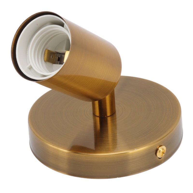 E27 E26 Wall Lamp Base 180 Degrees Up and Down Adjustable Iron Decoration Bulb Socket for Bedroom Living Room Gold - Image 4