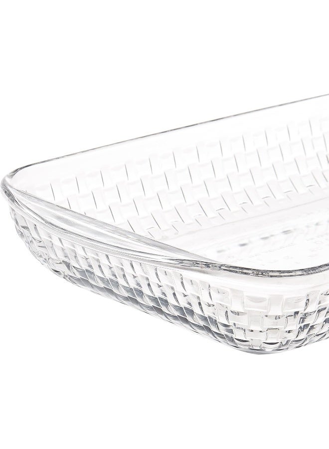 Anchor Hocking 3 Quart Basketweave Cake Dish - Image 3