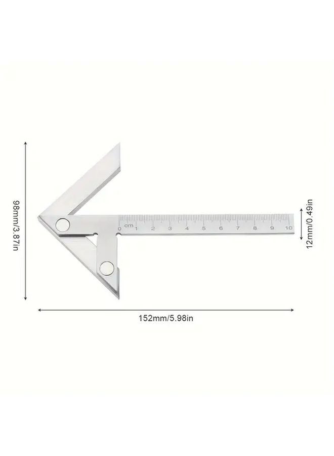 Carbon Steel Woodworking Square Ruler 45 90 Degree Angle Center Finder Precision Marking T Rule - Image 3