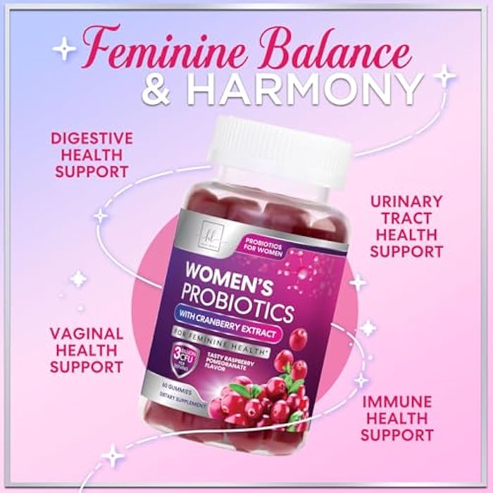 Hello Lovely! Probiotics for Women Gummies with Cranberry - 6 Premium Strains for PH Balance - Women Probiotics for Digestive Health, Vaginal & Immune Support, Women's Probiotic Feminine Health Gummy - 60 Gummies - Image 5