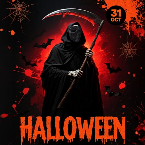 BROYEUR Airsoft Mask Paintball Mask Full Face Tactical Mask Suitable for ATV Motorcycle Cycling Skiing Halloween CS Game Cosplay Skull Mask (Black-Black Lens) - Image 2