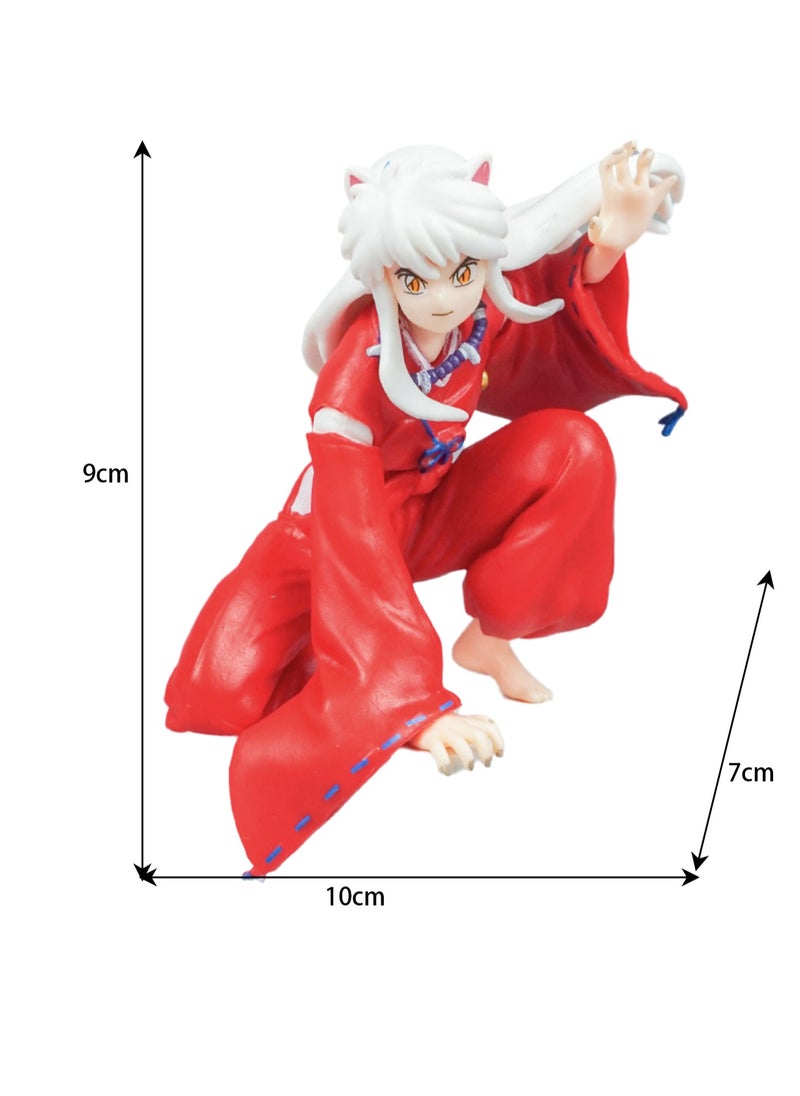 Generic - Inuyasha Sitting Posture Cup Noodle Two-dimensional Hand-made Model Doll Car Interior Decoration Ornaments Model - Image 1