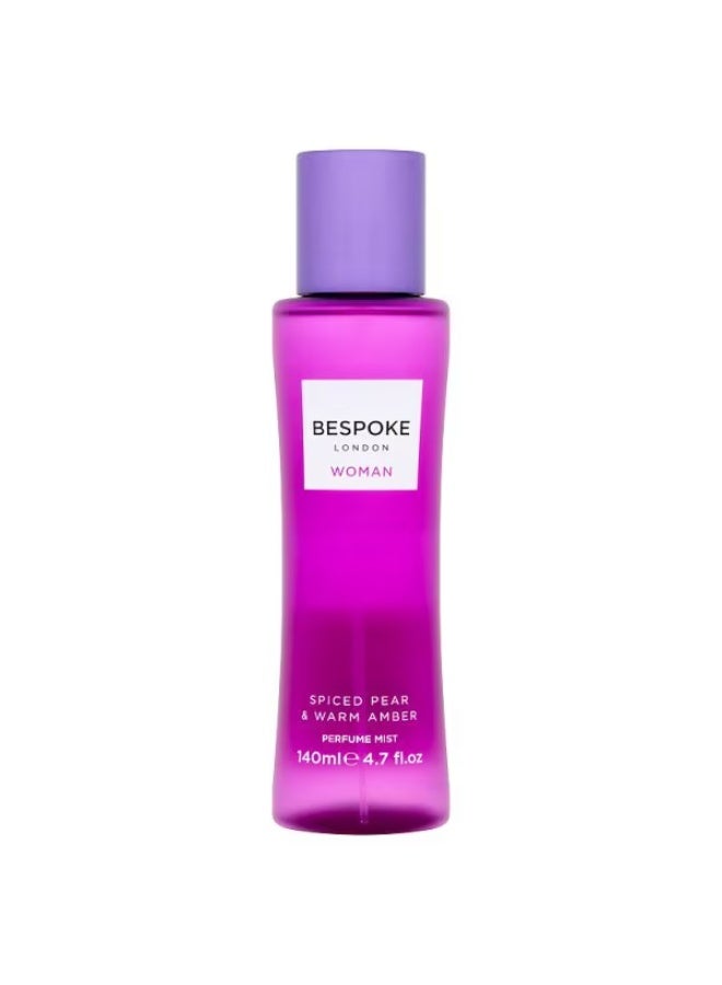 Bespoke Woman Spiced Pear & Warm Amber Perfume Mist 140Ml - Image 1
