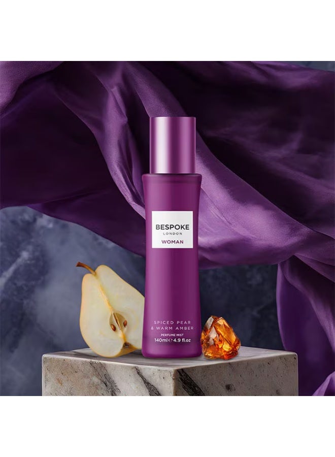 Bespoke Woman Spiced Pear & Warm Amber Perfume Mist 140Ml - Image 2