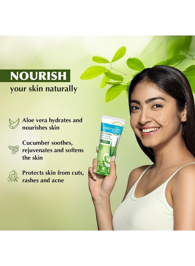 إيفريوث جل الصبار والخيار المغذي من ناتشورالز يحمي من حب الشباب والطفح الجلدي، عناية منعشة ومهدئة، خالي من البارابين للبشرة الدهنية والجافة والعادية والبشرة الحساسة 150 جم - Image 3