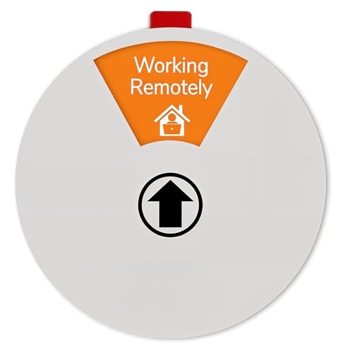 The AutoStory AutoStory Rotating Office Door Sign – 6 Status Options | Do Not Disturb | In a Meeting | Please Knock | Back Soon | Working Remotely | 6-Inch Privacy Sign for Home & Office White - Image 1
