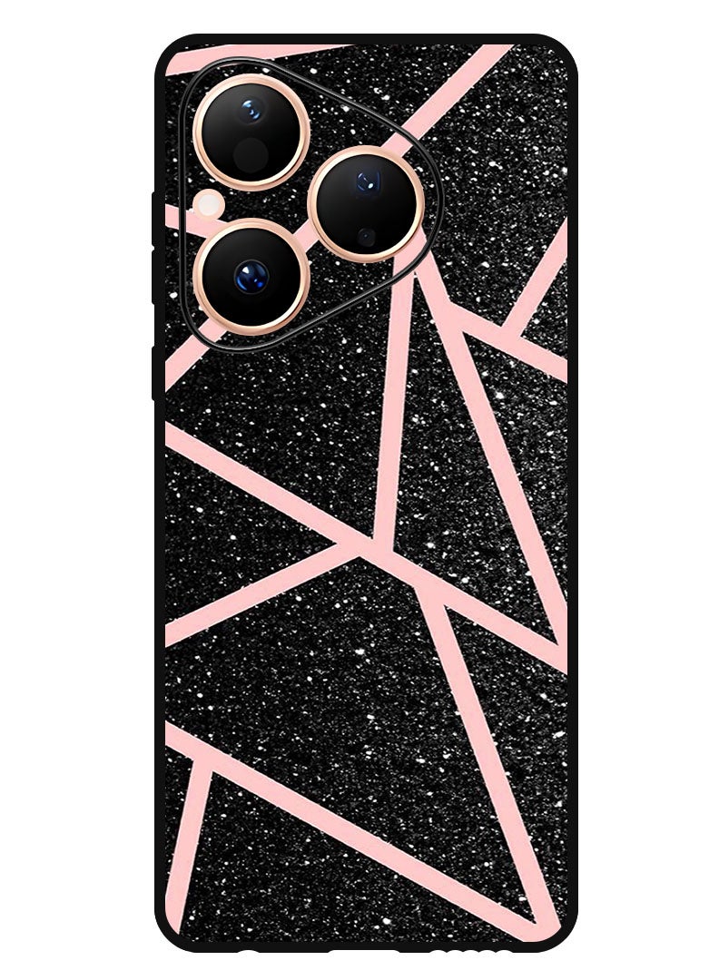 Theodor Case Compatible with Huawei Pura 80 6.6 Inch Protection Shockproof Bumper Cover Pink lines - Image 1