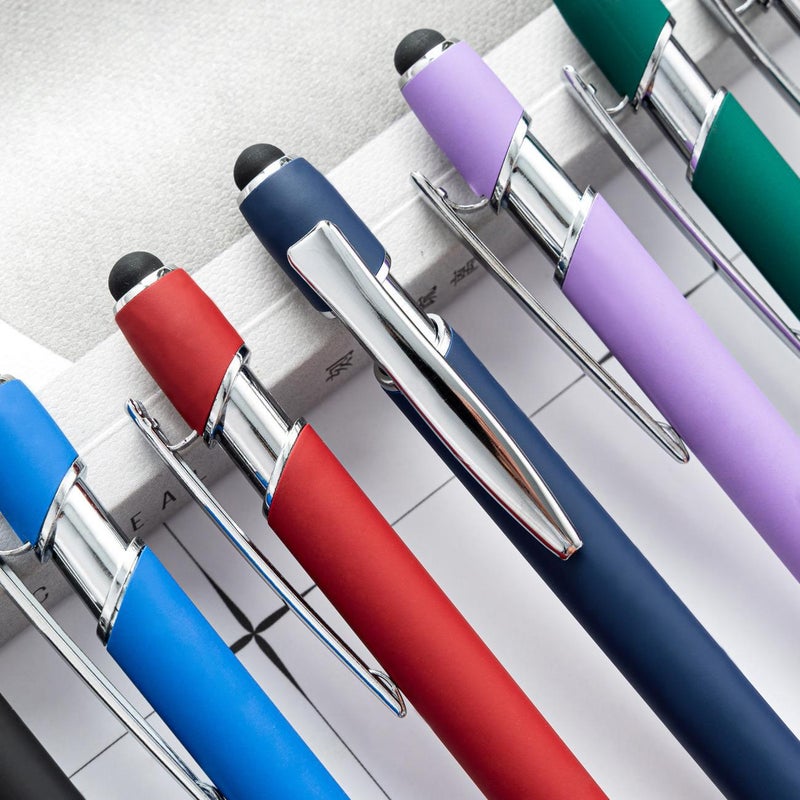 Spot Press Pen Metal Aluminum Rod Spray Glue Press Ball Pen Printable Logo Aluminum Rod Touch Screen Pen - Image 3