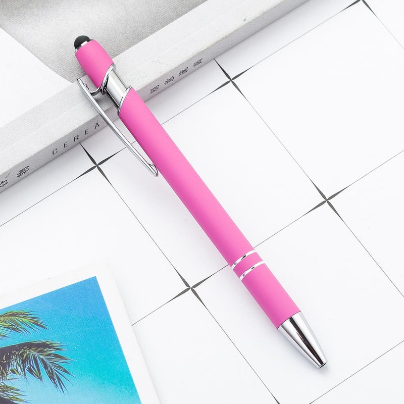 Spot Press Pen Metal Aluminum Rod Spray Glue Press Ball Pen Printable Logo Aluminum Rod Touch Screen Pen - Image 1