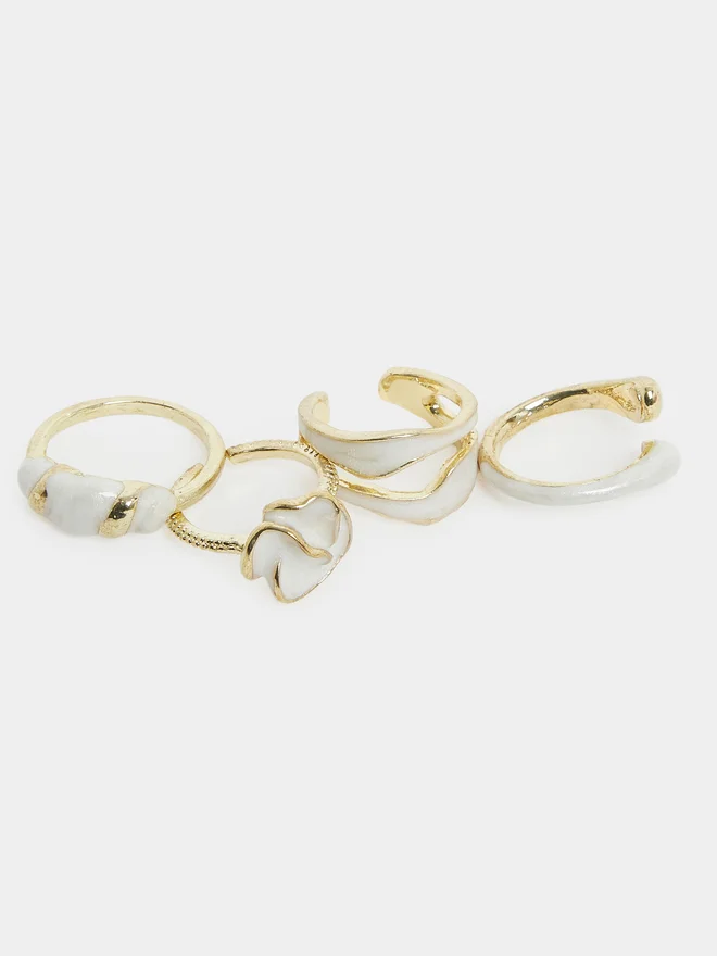 Styli  Styli Pack of 4 - Statement Rings  | Best Price UAE