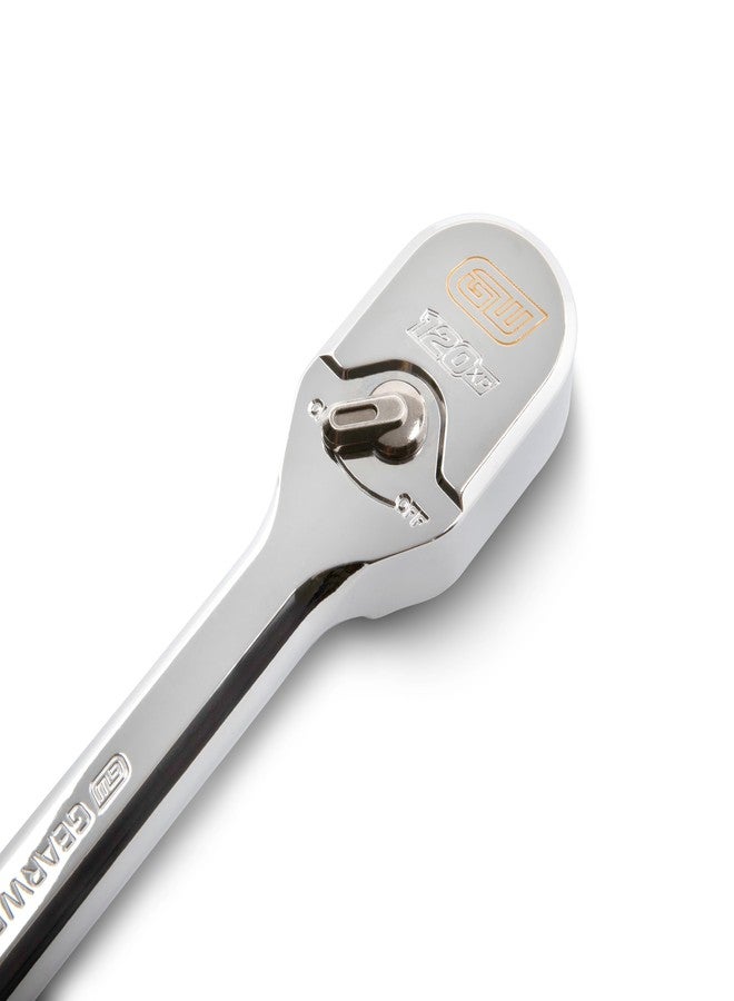 GEARWRENCH 1/2" Drive 120XP Full Polish Chrome Extra Long Handle Teardrop Ratchet | 81364XP - Image 2