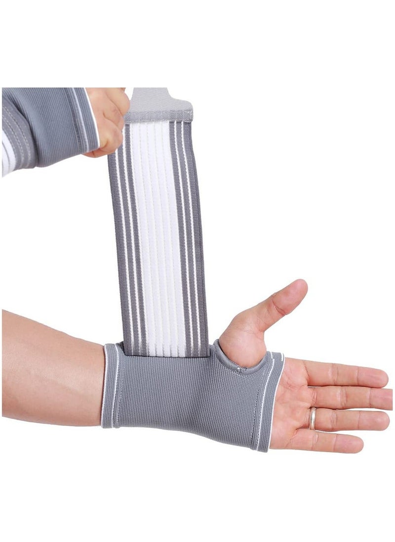 Generic - 1Pair Hand Palm Wrist Support Elastic Wrist Support with Strap Ideal for Sprains Injury or Sports Use with no Metal bar Support Without inhibiting Flexibility Size L - Image 1