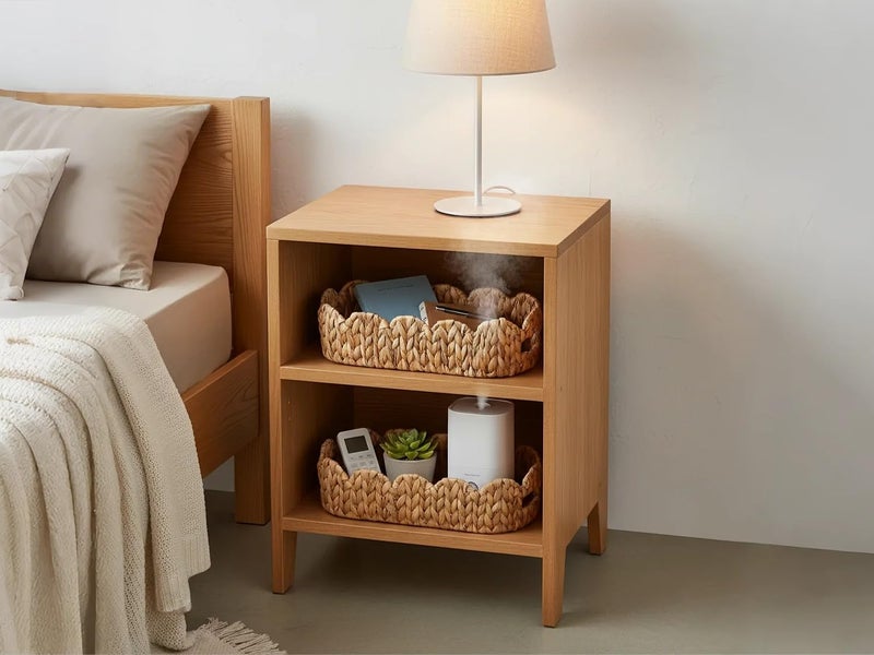 Coeusy 2 SAME SIZE Toilet Paper Storage Basket,Back of Toilet Storage,Boho Decor Small Scalloped Baskets for Bathroom Toilet Tank,Natural Water Hyacinth - Image 4