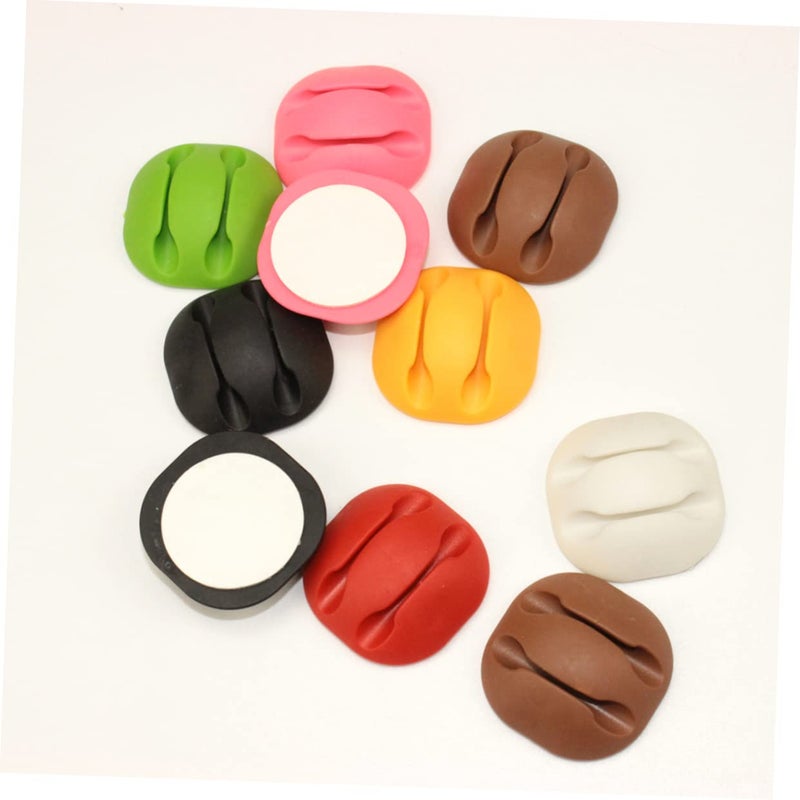 Cable Clips Organizer 12 Pack Plastic Adhesive Cord Management For Desk - Image 4