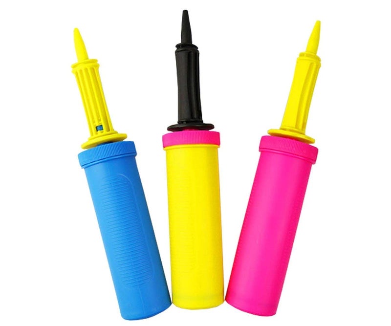 HK balloons Double Action Fast Plastic Balloon Pump - 1 Piece|Multicolor - Image 1
