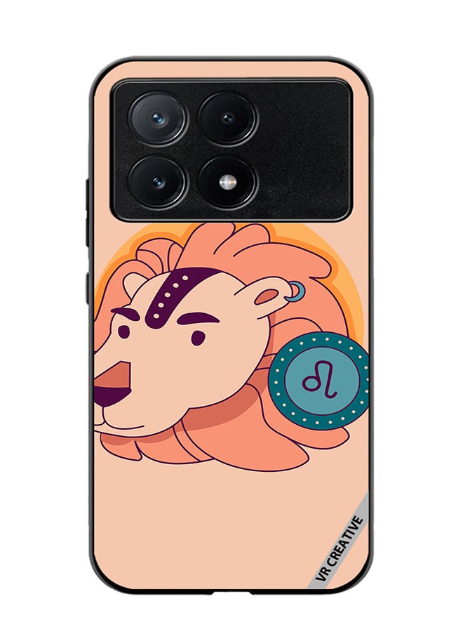 VR CREATIVE Protective Case Cover For Xiaomi Poco X6 Pro Lion Zodiac Signs Design Multicolour - Image 1