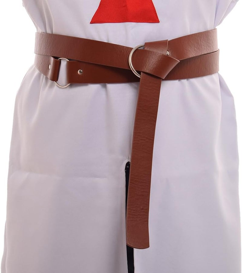 BLESSUME Medieval LARP Reenactment Viking Battle Knight Belt PU Leather Brown - Image 3