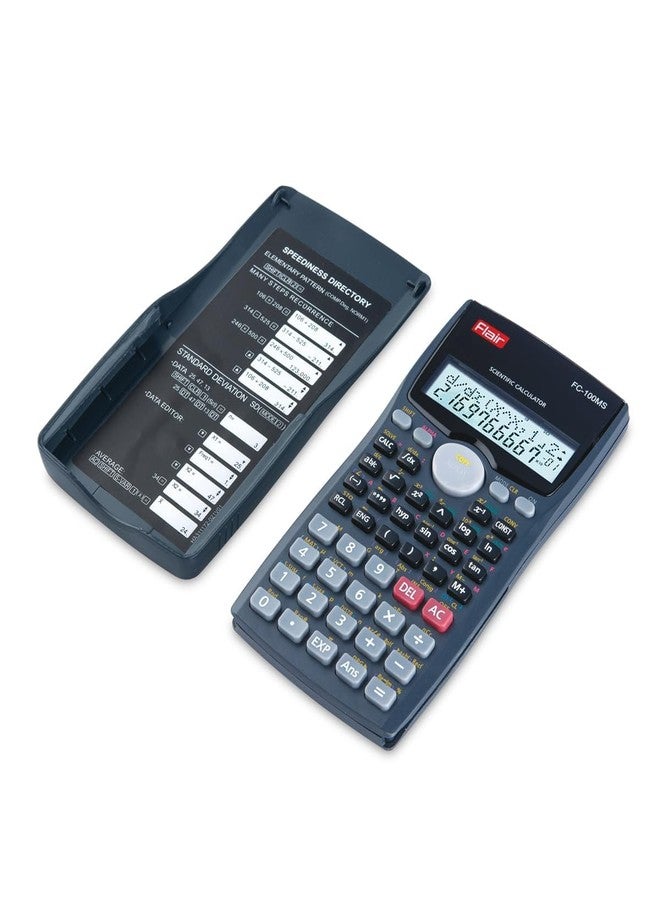 فلير آلة حاسبة علمية من سلسلة Flair FC-100MS المكتبية | شاشة LCD سهلة القراءة | ميزات إضافية جديدة مع محرر بيانات ومفاتيح وظيفية | مثالية للطلاب والمعاملات المالية | أسود، عبوة من قطعة واحدة - Image 2