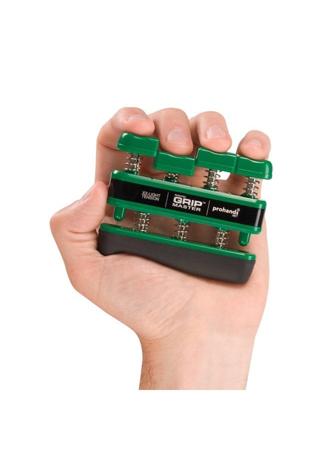 PROHANDS Gripmaster Hand Exerciser, Finger Exerciser (Hand Grip Strengthener), Spring-Loaded, Finger-Piston System, Isolate and Exercise Each Finger, (1.5 lb XX-Light Tension, Green-Gripmaster) - Image 3