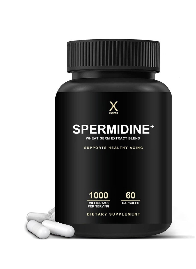 HUMANX - Spermidine Plus wheat Germ Extract Blend 1000mg 60 Caps - Image 1