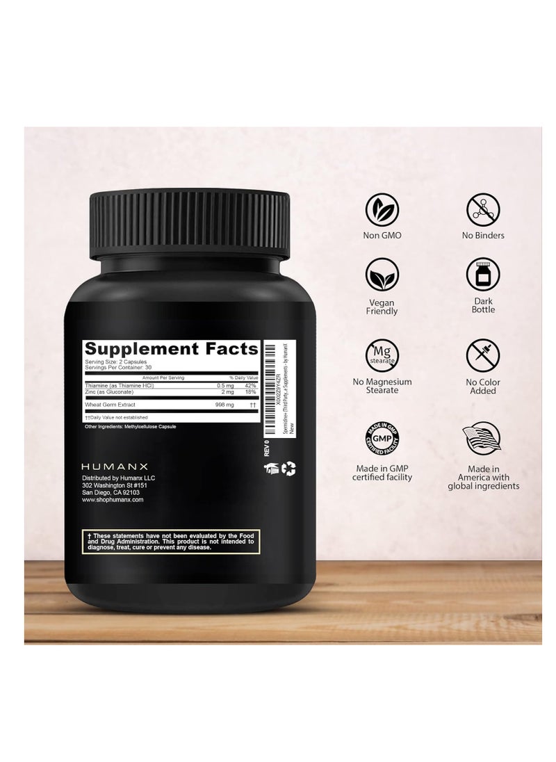 HUMANX - Spermidine Plus wheat Germ Extract Blend 1000mg 60 Caps - Image 1