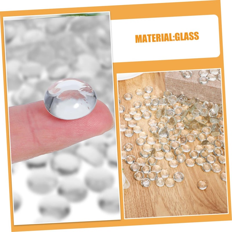 Transparent Aquarium Beads 200pcs Clear Rocks for Fish Tank Decor and Flower Pot Filler - Image 4