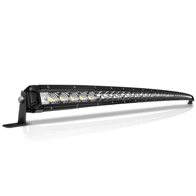 Rigidhorse 52 Inch Curved LED Light Bar, 400W Super Bright Flood & SpotBeam Combo - 60000LM Off Road Driving Single Row Light Bars for Trucks for Jeep Trucks Boats ATV UTV Cars - Image 1