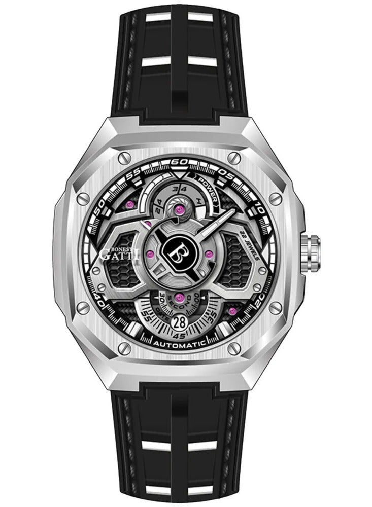 bonest gatti BG5801-A1, Automatic Men Watches, Black Rubber Strap  - Image 1