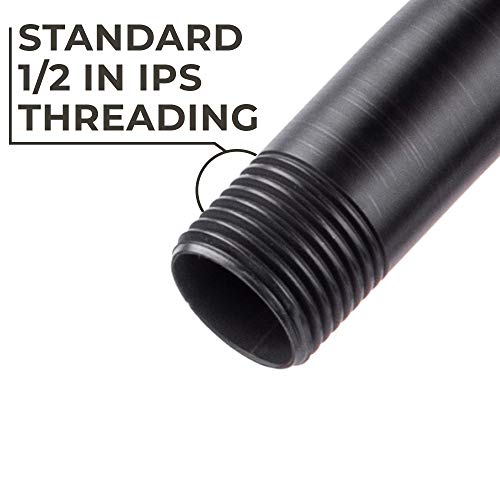 JS Jackson Supplies Shower Head Extension Arm by JS Jackson Supplies, 16 inch Assembled Length, High Arc Long Extender Pipe, Great for Rain Fall Showerhead, Oil Rubbed Bronze Finish - Image 5