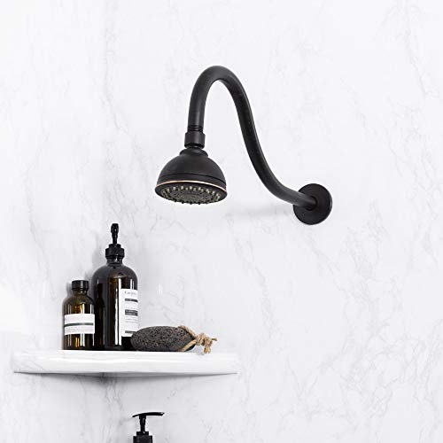 JS Jackson Supplies Shower Head Extension Arm by JS Jackson Supplies, 16 inch Assembled Length, High Arc Long Extender Pipe, Great for Rain Fall Showerhead, Oil Rubbed Bronze Finish - Image 3