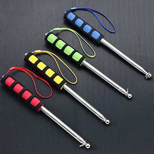 deziine�4Pcs Social Distance Stick 5 Feet Extendable Handheld Social Pointer Stick for Measure Social Distance, Telescopic Teacher Pointer Stick for School Outdoor Travel (4) - Image 2