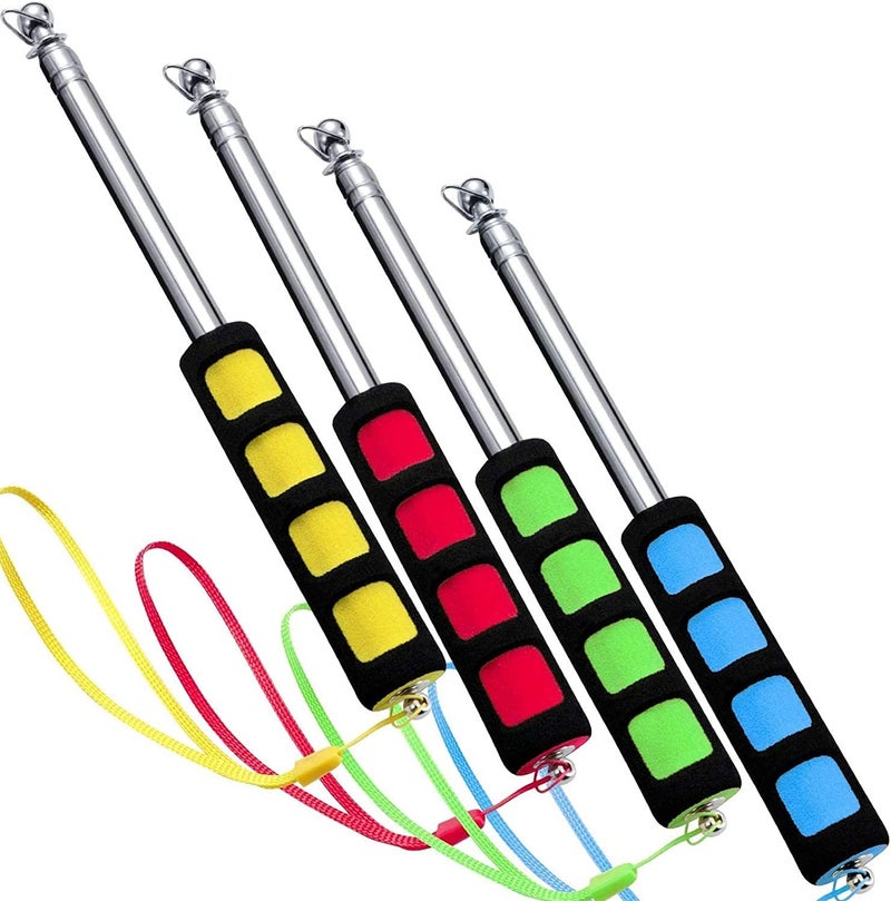 deziine�4Pcs Social Distance Stick 5 Feet Extendable Handheld Social Pointer Stick for Measure Social Distance, Telescopic Teacher Pointer Stick for School Outdoor Travel (4) - Image 1