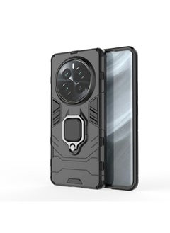 HuHa Case Cover For Realme 12 Pro 5G / 12 Pro+ Global Shockproof PC + TPU Holder Phone Case Black 