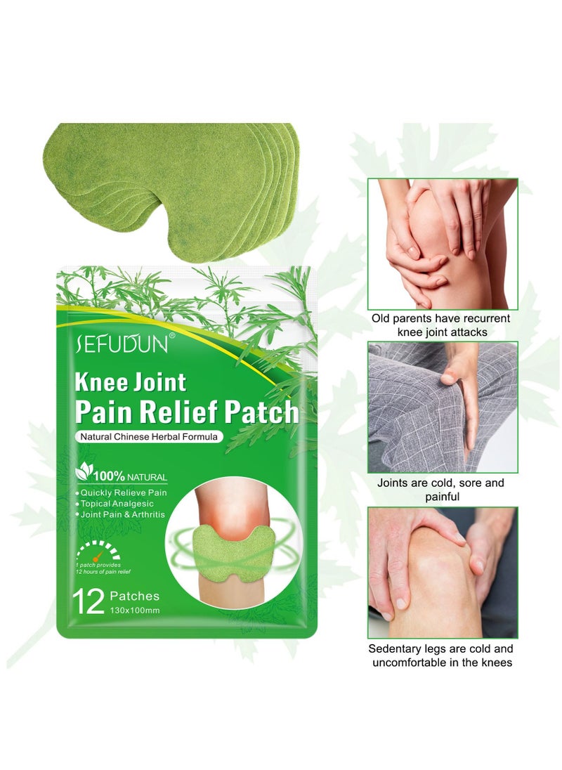 Sefudun 12 Pieces Knee Pain Relief Patches,Warming Herbal Plaster Arthritis Pain Patches,Heat Patches for Knee Pain Relief and Inflammation,Long Lasting Relief of Joint Pains  - Image 4