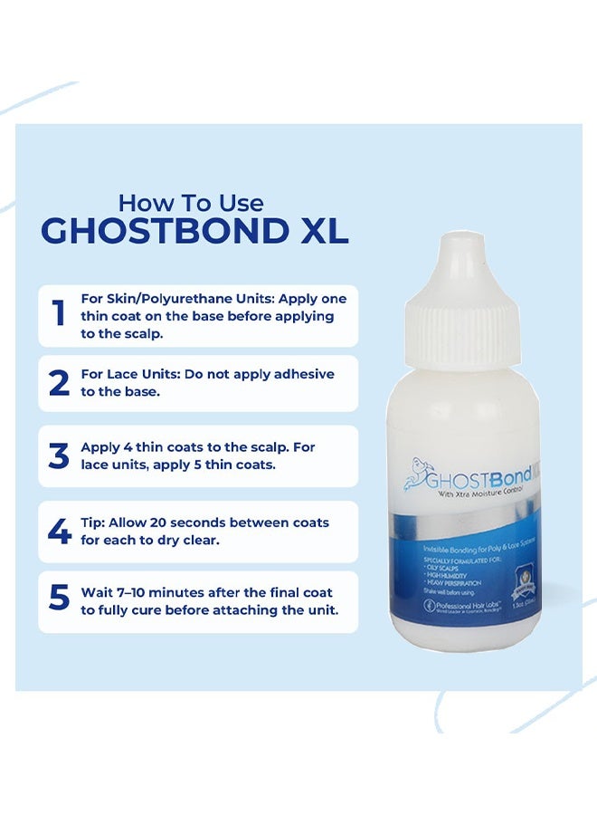 Ghost Bond Hair Replacement Adhesive 38ml, Invisible Wig Bonding Glue, Water & Oil-Resistant, Non-Toxic, Light Hold For Secure And Natural-Looking Poly and Lace Hairpiece, Wigs & Toupee Systems - Image 2