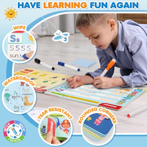 URMYWO Preschool Learning Activities Kindergarten Workbooks, Toddler Alphabet Learning Educational Toys for 2 3 4 5 Year Old, Pre k Montessori Handwriting Practice, Tracing Activity Books for Kids Ages 3-8 - Image 2
