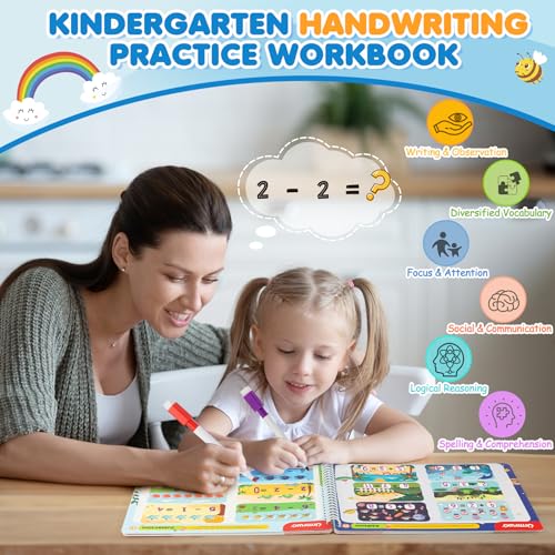 URMYWO Preschool Learning Activities Kindergarten Workbooks, Toddler Alphabet Learning Educational Toys for 2 3 4 5 Year Old, Pre k Montessori Handwriting Practice, Tracing Activity Books for Kids Ages 3-8 - Image 3