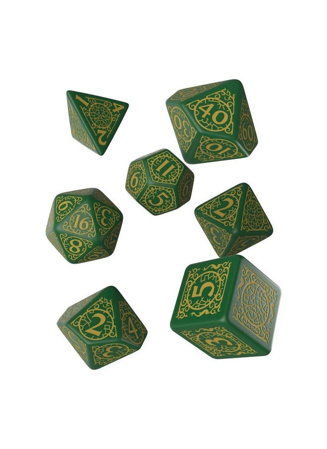 Q WORKSHOP - Pathfinder Jade Regent Rpg Ornamented Dice Set 7 Polyhedral Pieces - Image 1